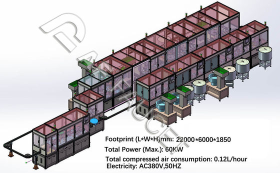 RTAF-CA001-HF- vollautomatische Montagelinie, vollautomatische Produktionslinie