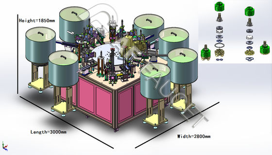 RTAF-CA003-H- Maschine zur automatischen Montage von Wasserhahnspulen mit hohem Fuß